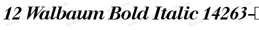 12 Walbaum Bold Italic 14263字体转换